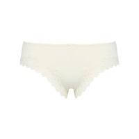 ladies smooth pretty lace trim bow detail microfibre high leg briefs i ...