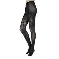 Ladies 1 Pair Trasparenze Petra Floral Tattoo Opaque Tights