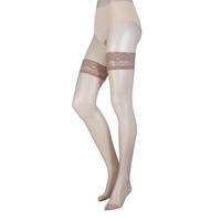 Ladies 1 Pair Oroblu Soriee 15 Denier Hold Ups With Lace Top