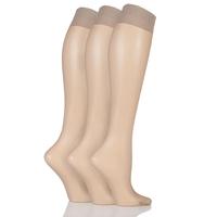 Ladies 3 Pair Aristoc 10 Denier Ultra Shine Knee Highs