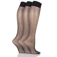 Ladies 3 Pair Aristoc 10 Denier Ultra Shine Knee Highs