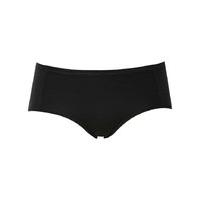 Ladies plain pull on bamboo midi shaped lingerie briefs - Black