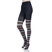 Ladies 1 Pair Elle Winter Soft Stripe Tights