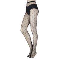 Ladies 1 Pair Elle Hearts Net Tights