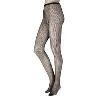 Ladies 1 Pair Elle Chevron Patterned Net Tights