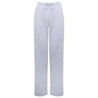Ladies cotton full length elasticated waist Polka dot spot print jersey mix and match pyjama trouser - Lilac
