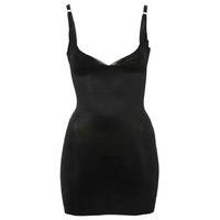 ladies retro full body smoothing tummy control shapewear slip black