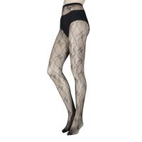 ladies 1 pair elle bow pattern fishnet tights