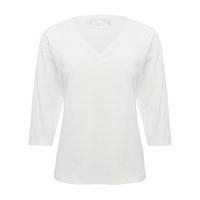 ladies cotton three quarter length sleeve v neckline plain lace trim j ...