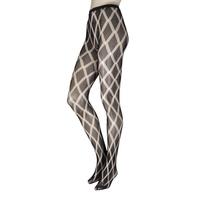 Ladies 1 Pair Elle Diamond Opaque & Net Tights