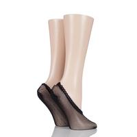 Ladies 2 Pair Elle Fishnet Shoe Liners