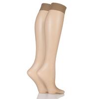 Ladies 2 Pair Elle Knee Highs 15 Denier