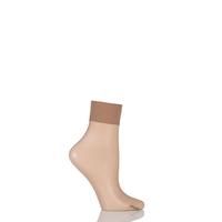 Ladies 1 Pair Falke Shelina 12 Denier Ultra Transparent Ankle Highs With Shimmer And Sensitive Top