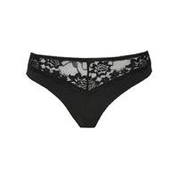 Ladies feminine lace panel Havana Brazilian mini briefs - Black