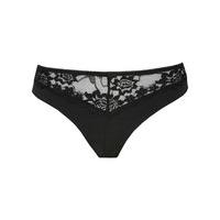 Ladies feminine lace panel Havana Brazilian mini briefs - Black