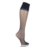 Ladies 1 Pair Falke Pure Matt 20 Knee Highs With Sensitive Top