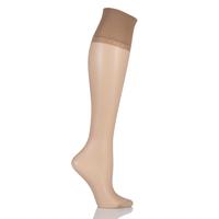 ladies 1 pair falke pure matt 20 knee highs with sensitive top