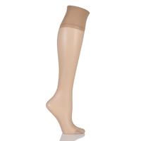 Ladies 1 Pair Falke Pure Matt 20 Knee Highs With Sensitive Top