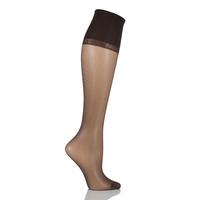 Ladies 1 Pair Falke Pure Matt 20 Knee Highs With Sensitive Top