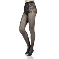 ladies 1 pair falke chiselled diamond tights with lace effect top