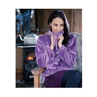 Ladies? Snugover Fleece Top, Purple, Size Small/Medium, Polyester Fleece