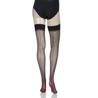 ladies 1 pair jonathan aston contrast seam and heel stockings