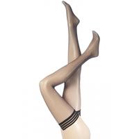 Ladies 1 Pair Levante Micro Net Stripe Top Hold Ups