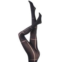 ladies 1 pair levante genevra bold sheer and opaque block tights