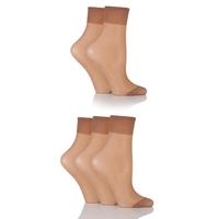 ladies 5 pair sockshop 15 denier ankle highs