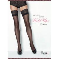 lace top 15 denier glossy hold ups