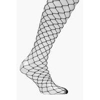 large scale fishnet tights black