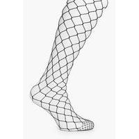 large scale fishnet tights black