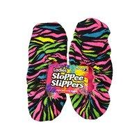 Ladies Sloppee Slippers Zebra Rainbow Small