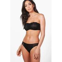 lace front mesh brief black