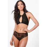 lace brazillian brief black