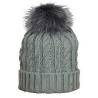 Ladies Cable Golf Bobble Beanie Hat