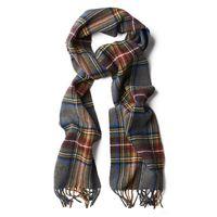 lambswool tartan scarf antracit melange