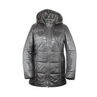 Ladies? Leather Quilted Puffa Jacket, Black, Size 24, Leather