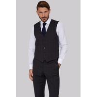 Lanificio F.lli Cerruti Dal 1881 Cloth Tailored Fit Dark Grey Check Waistcoat