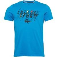 Lacoste Mens Sport Tennis Jersey Graphic T-Shirt Ink/Black-White-Jonguille