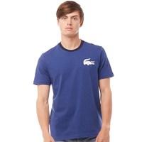 Lacoste Mens Crew Neck Live T-Shirt With Print Jazz/White-Navy Blue