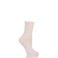 Ladies 1 Pair Charnos Ruffle Top Wool Cashmere Blend Socks