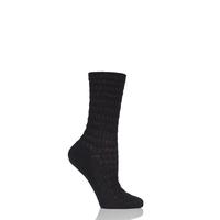 Ladies 1 Pair Charnos 100% Cotton Textured Sock