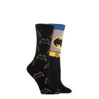 Ladies 2 Pair SockShop DC Comics Mix Batman Socks