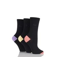 ladies 3 pair pringle terri ann contrast heel and toe socks