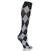 Ladies 1 Pair Trasparenze Menfi Large Argyle Knee High Socks