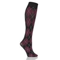 Ladies 1 Pair Trasparenze Menfi Large Argyle Knee High Socks