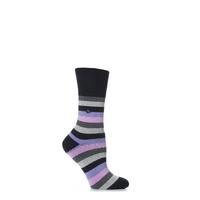 Ladies 1 Pair Gentle Grip Charlotte Striped Cushioned Socks