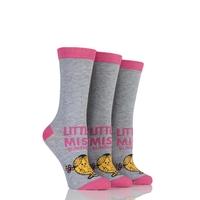 Ladies 3 Pair TM Little Miss Character Socks