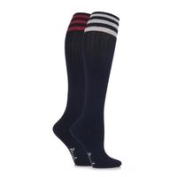 Ladies 2 Pair Pringle New Emma Sporty Rib Knee High Socks